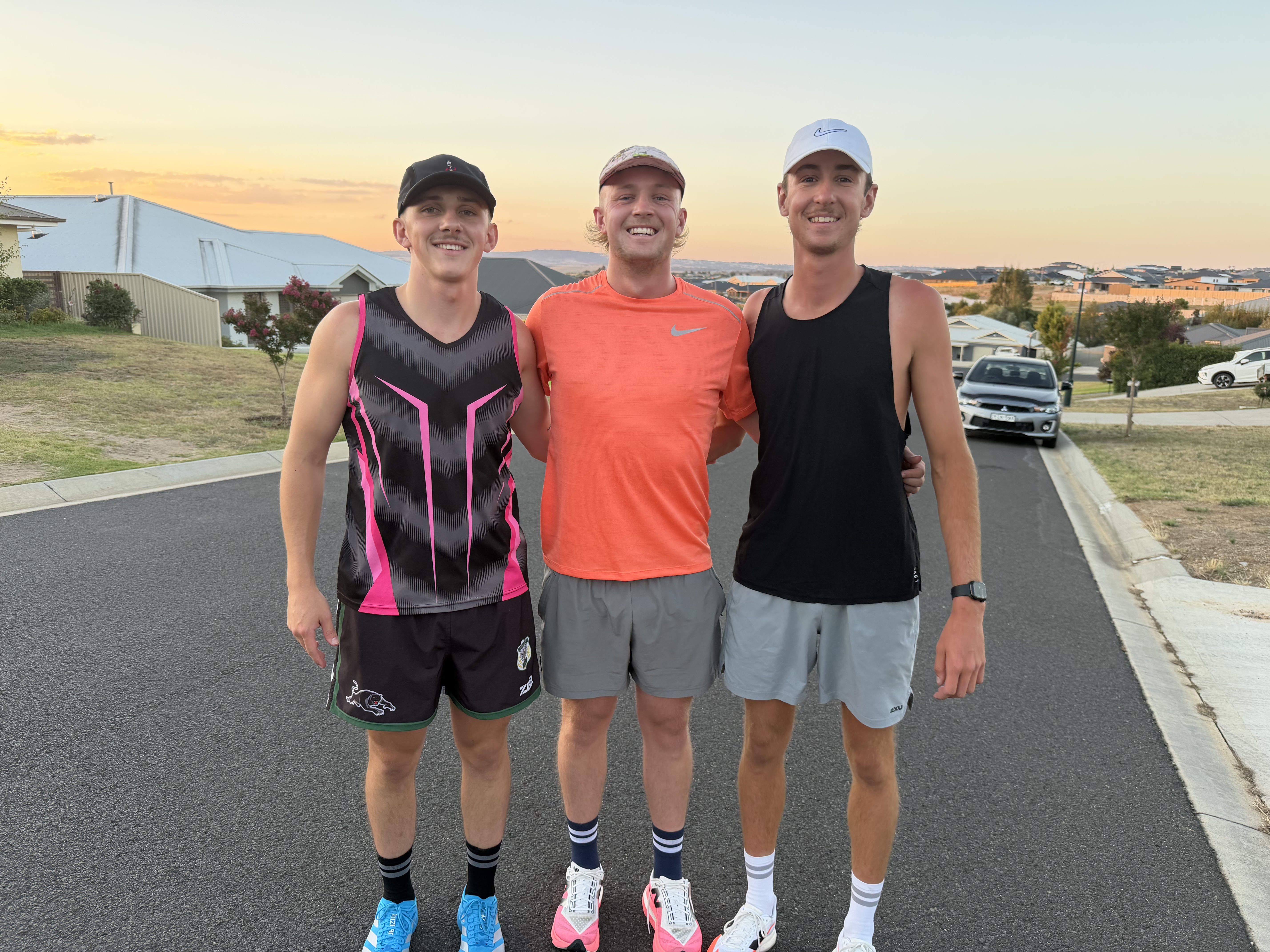 Isaac, Ethan and Austin — the Bathurst to Newcastle team